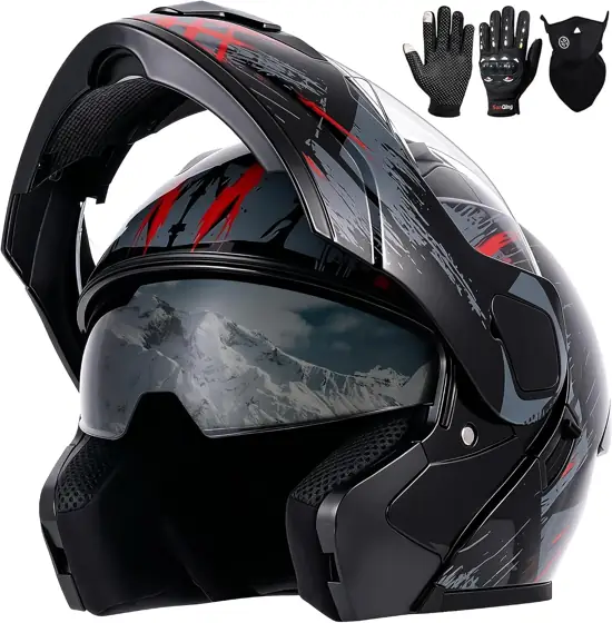 Adult Modular Motorcycle Helmets DOT… — Photo 1