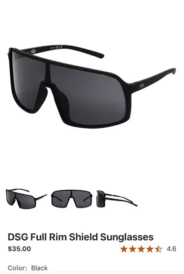 DSG Full Rim Shield Sunglasses — Photo 1