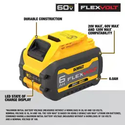 FLEXVOLT 20V/60V MAX Lithium-Ion 6.0Ah… — Photo 2