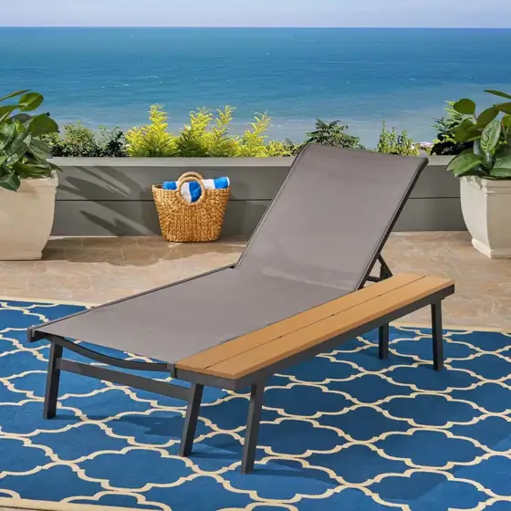 Waterloo Black Aluminum Adjustable Outdoor… — Photo 1