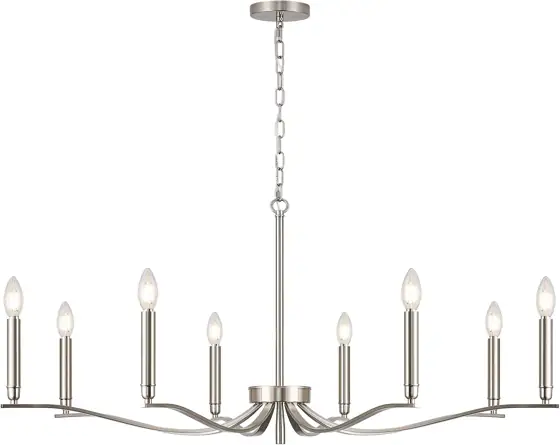 Nickel 8-Light Chandelier for Dining… — Photo 1
