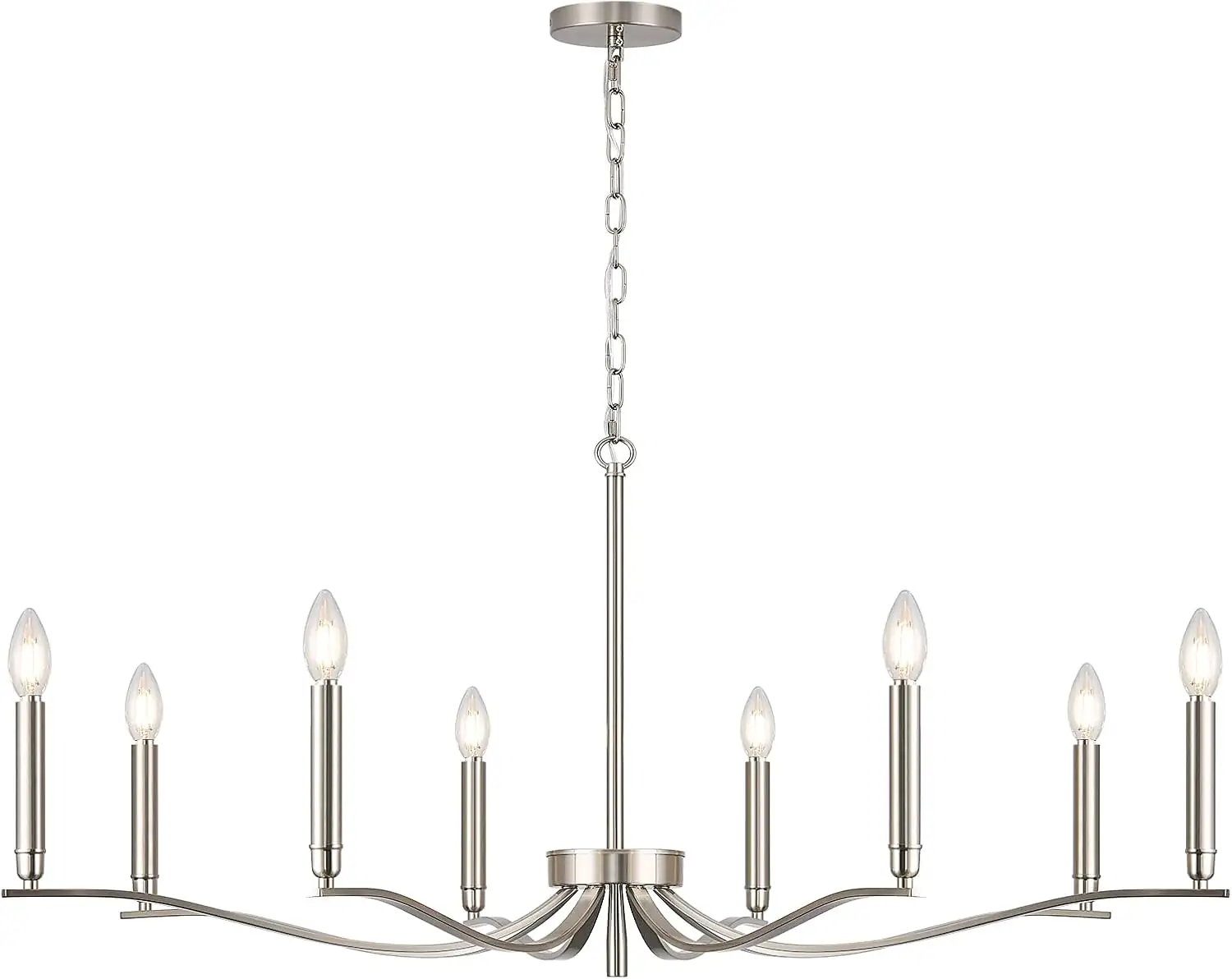 Nickel 8-Light Chandelier for Dining… — Photo 1