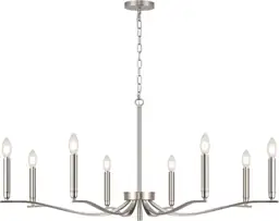 Nickel 8-Light Chandelier for Dining… — Photo 1