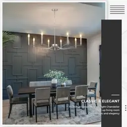 Nickel 8-Light Chandelier for Dining… — Photo 2