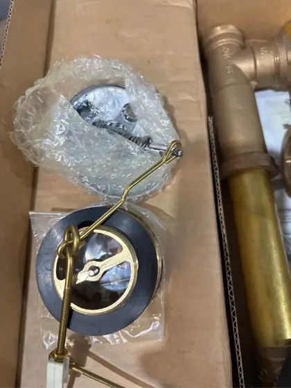 20-Gauge Brass Trip-Lever Bath Drain — Photo 3