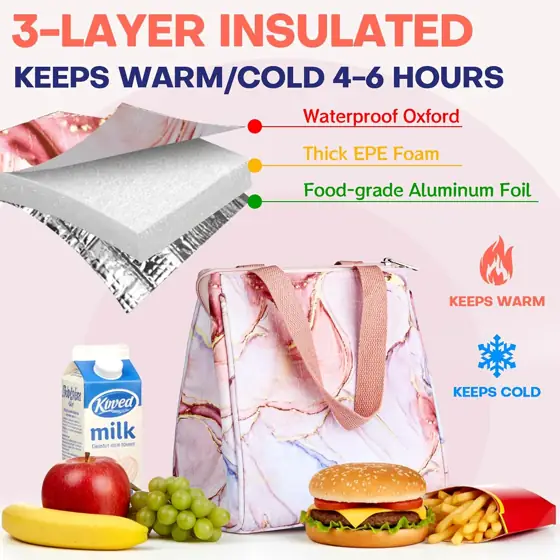 Insulated Lunch Bag, Foldable Reusable… — Photo 2