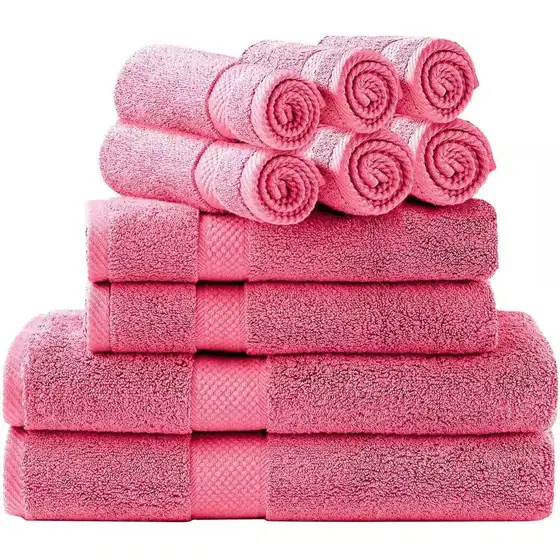 10 Piece Pink Cotton Bath… — Photo 1