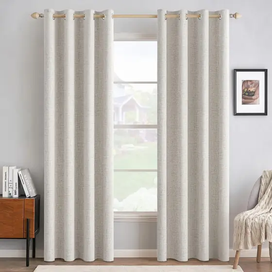 MIULEE 100% Blackout Linen Curtains… — Photo 1