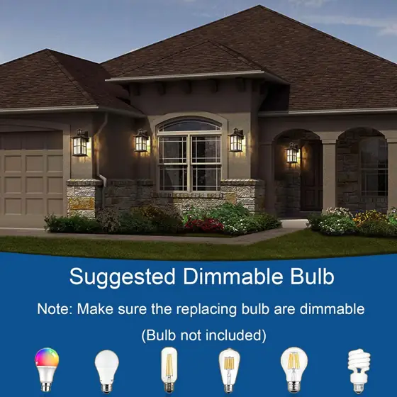 FLEDAVID Motion Sensor Porch Light… — Photo 2