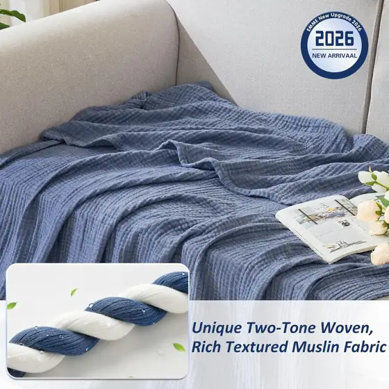 EMME Muslin Cotton Blanket Adults… — Photo 2