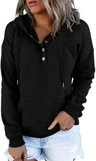 Dokotoo Hoodies for Women Button… — Photo 1