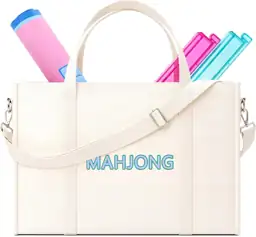 Canvas Mahjong Tote Bag Lined… — Photo 1