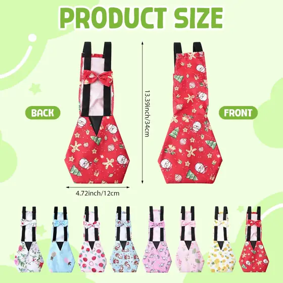 8 Pcs Chicken Diapers, Reusable… — Photo 2