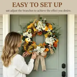 22 Inch Fall Wreath, Handmade… — Photo 2