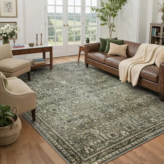 Lahome Olive Green Area Rugs… — Photo 1