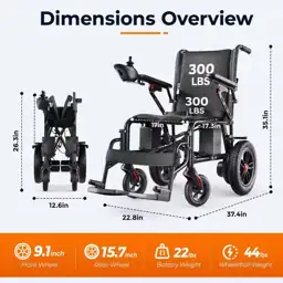 Electric Wheelchairs for Adults, Foldable… — Photo 2