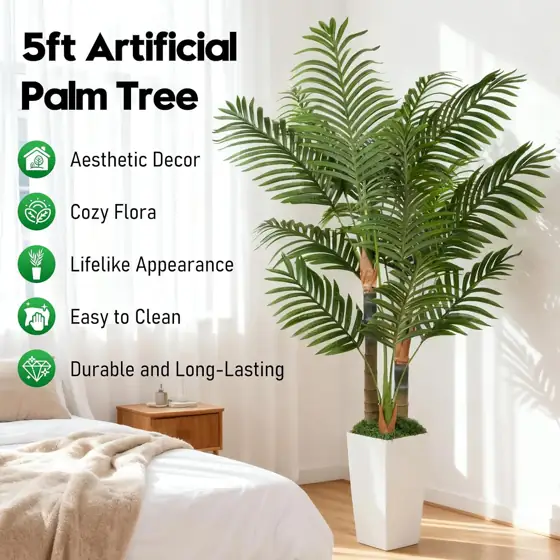 5ft Artificial Palm Tree Indoor… — Photo 2