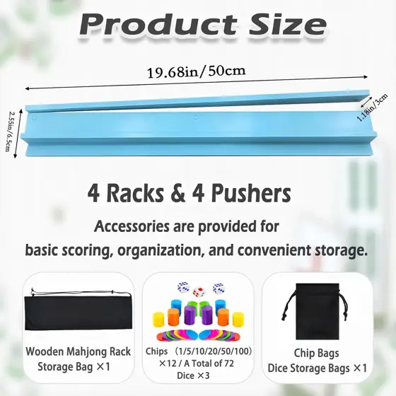 4 Pcs Mahjong Racks with… — Photo 2