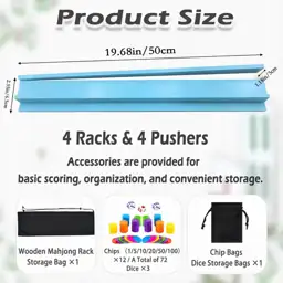 4 Pcs Mahjong Racks with… — Photo 2
