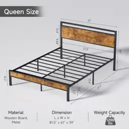 Z-hom Easy Assembly Queen Bed… — Photo 2
