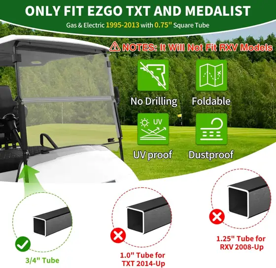 Golf Cart Windshield 3/16" (5MM)… — Photo 2