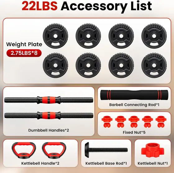 Adjustable Dumbbell Set 22/33/45/70/90 lb… — Photo 2