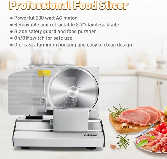 CUSIMAX Meat Slicer with 2… — Photo 2
