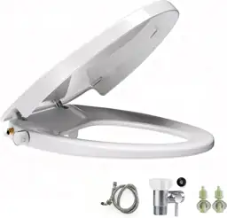 Elongated Bidet Toilet Seat, Soft-Close… — Photo 1