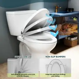 Elongated Bidet Toilet Seat, Soft-Close… — Photo 2