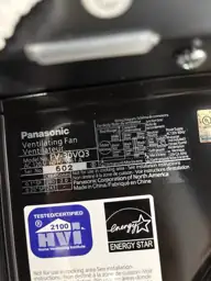 Panasonic WhisperCeiling 2-Sone 290-CFM White… — Photo 7
