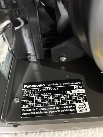 Panasonic WhisperCeiling DC Fan with… — Photo 7