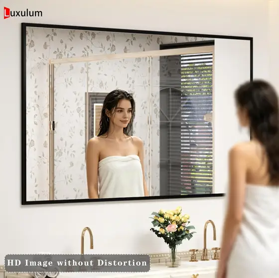 Black Framed Bathroom Mirror for… — Photo 2
