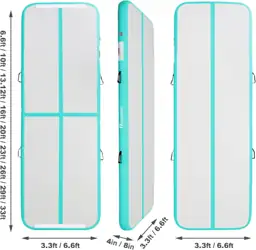 FBSPORT Inflatable Gymnastics Mat, 4/8… — Photo 2