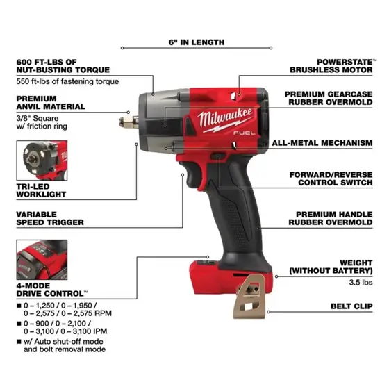 Milwaukee M18 FUEL 3/8 in.… — Photo 2