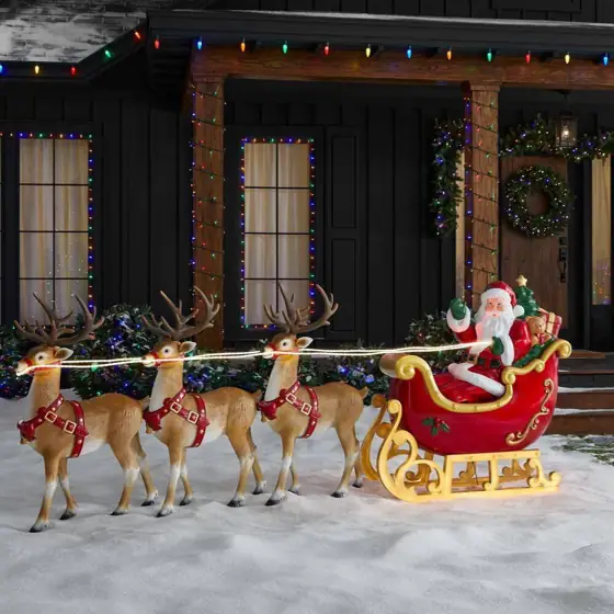 9 ft. Giant-Sized LED Santa's… — Photo 2