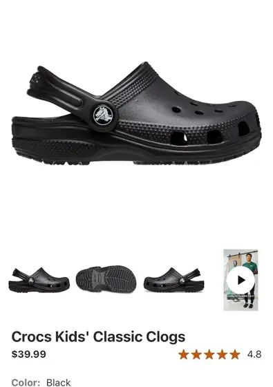 Crocs Kids' Classic Clogs — Photo 1