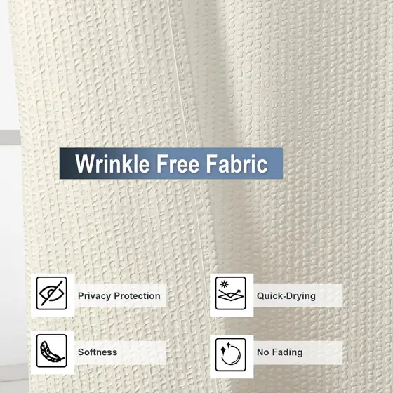 OWENIE Cream Shower Curtain 72x84… — Photo 2