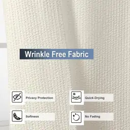OWENIE Cream Shower Curtain 72x84… — Photo 2