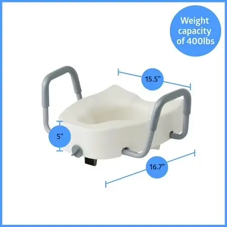 Medline 5" Elongated Raised Toilet… — Photo 2