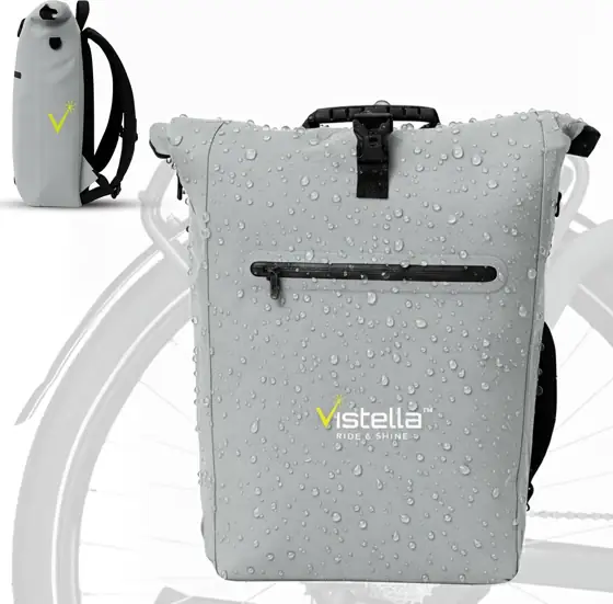 2-in-1 Reflective Bike Pannier Backpack… — Photo 1