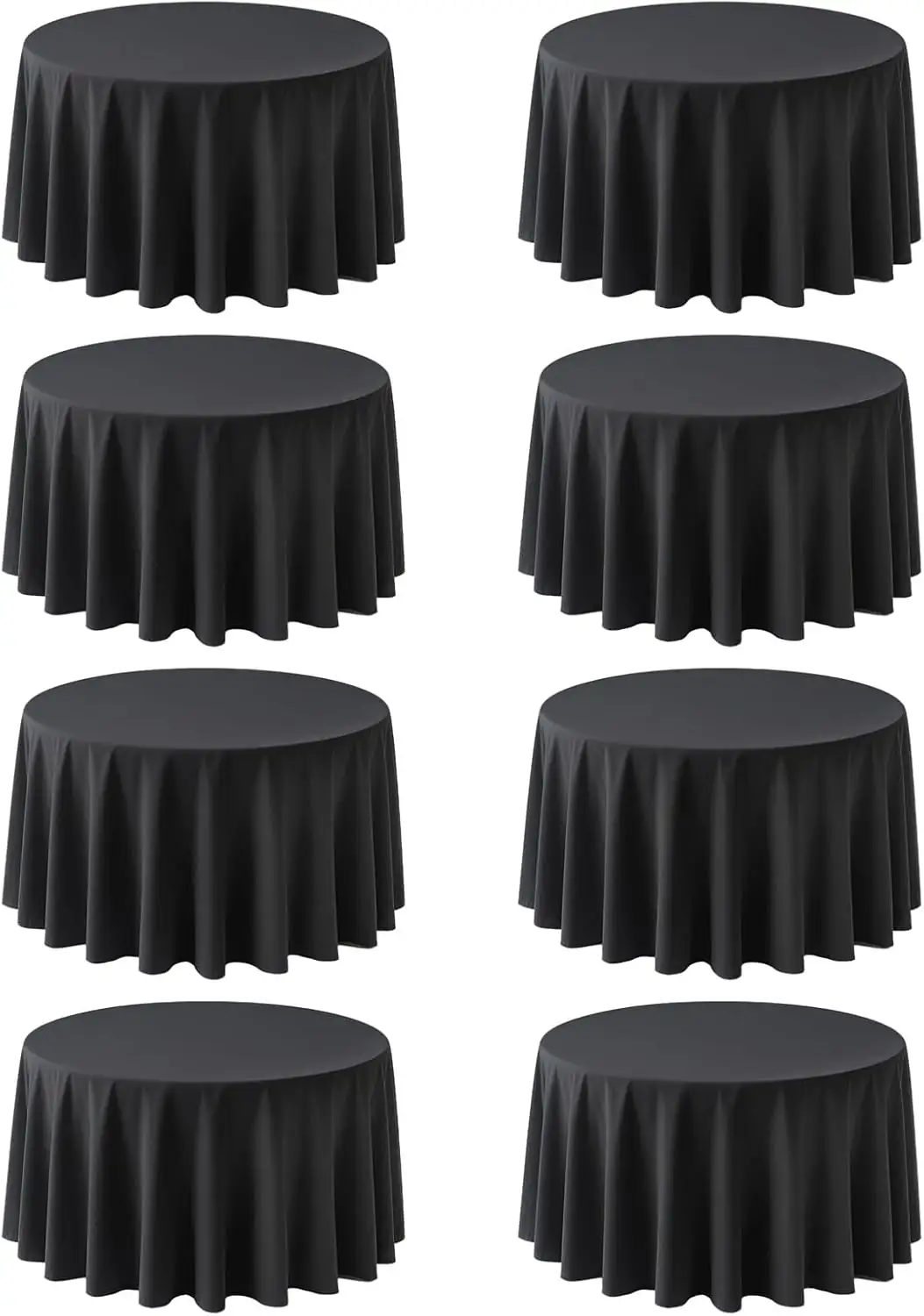 8 Pack Black Round Tablecloths… — Photo 1