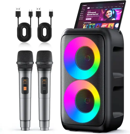 Karaoke Machine, Bluetooth Speaker with… — Photo 1
