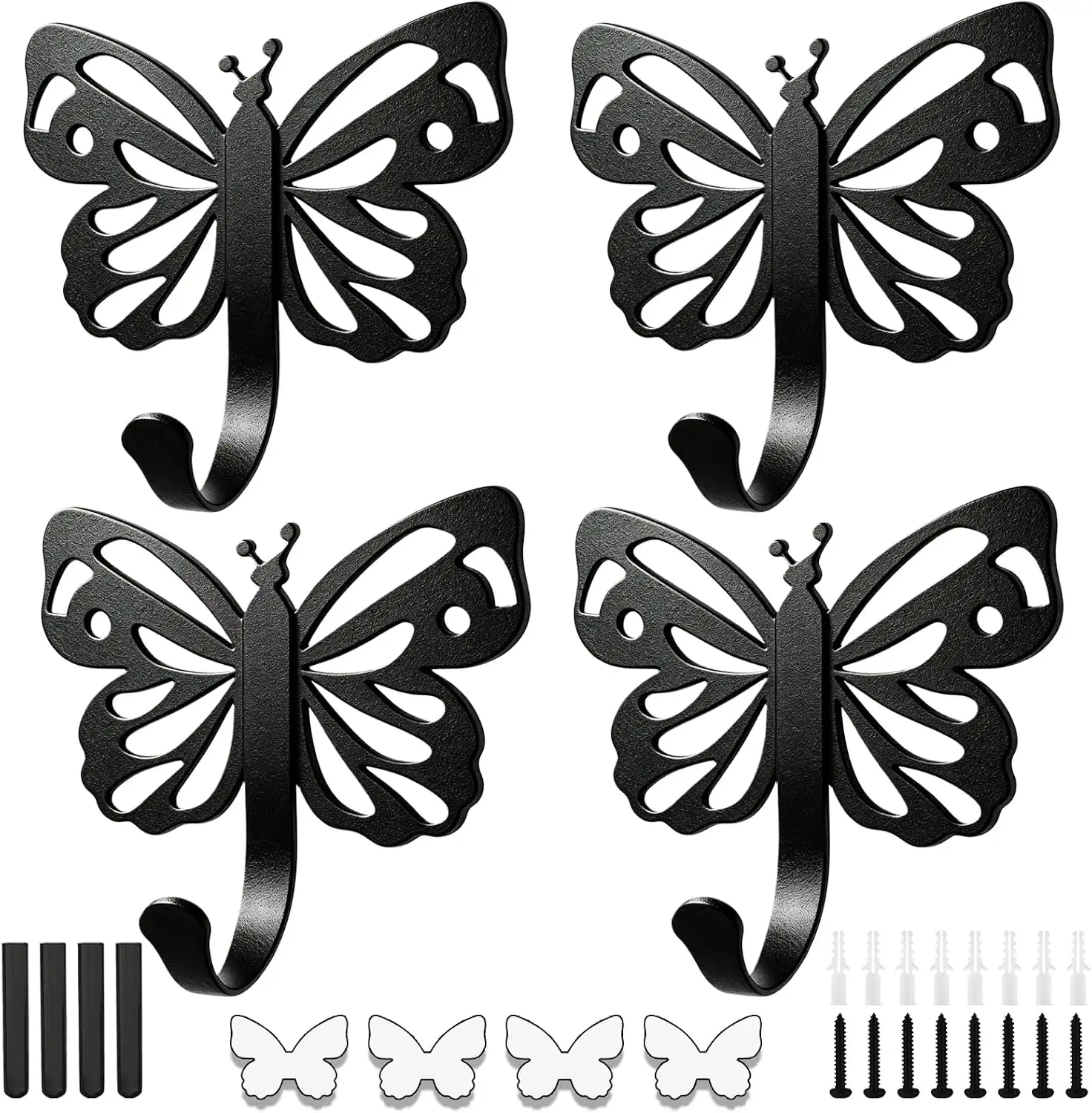 Majewel Black Hooks for Hanging,Butterfly… — Photo 1