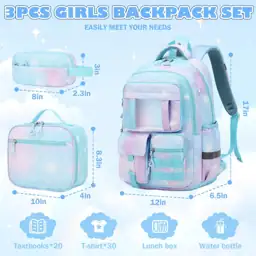 Backpack for Girls, 3PCS Kids… — Photo 2
