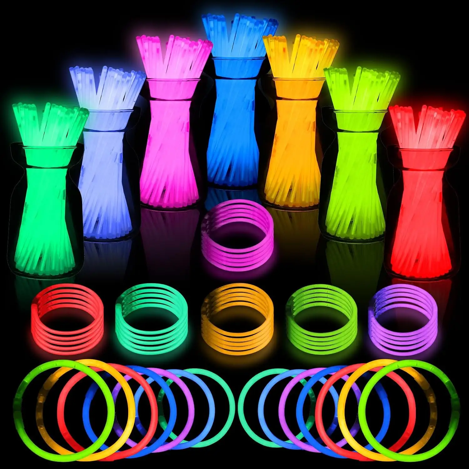 JICUICUI Glow Sticks Bulk Party… — Photo 1
