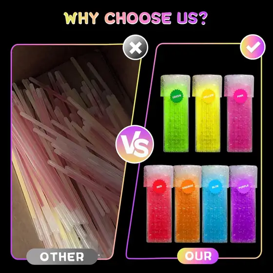 JICUICUI Glow Sticks Bulk Party… — Photo 2