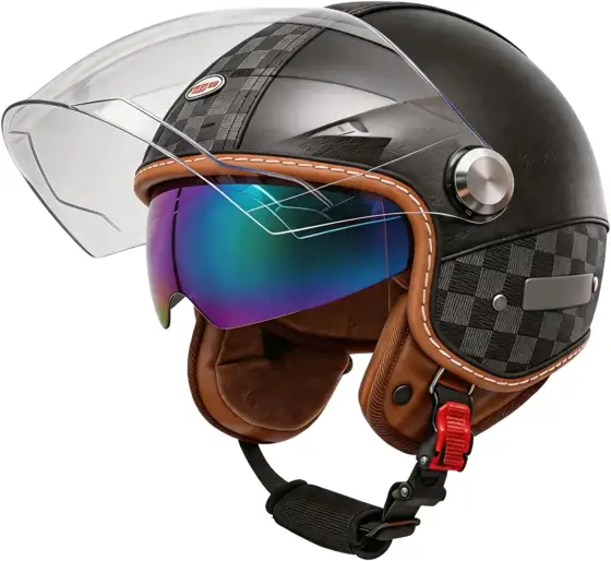 Motorcycle Helmet Dual Visor 3/4… — Photo 1