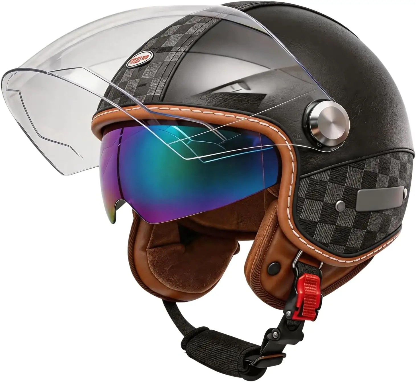 Motorcycle Helmet Dual Visor 3/4… — Photo 1