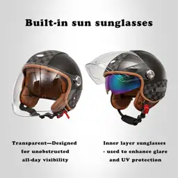 Motorcycle Helmet Dual Visor 3/4… — Photo 2