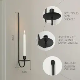 24.8" Iron Metal Wall Candle… — Photo 2